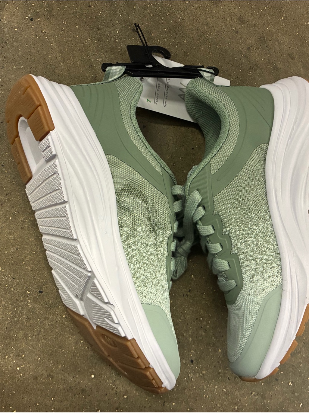 Athletic Works Women's Light Sage Green Lace-Up Athletic Sneakers — image 5 of 5